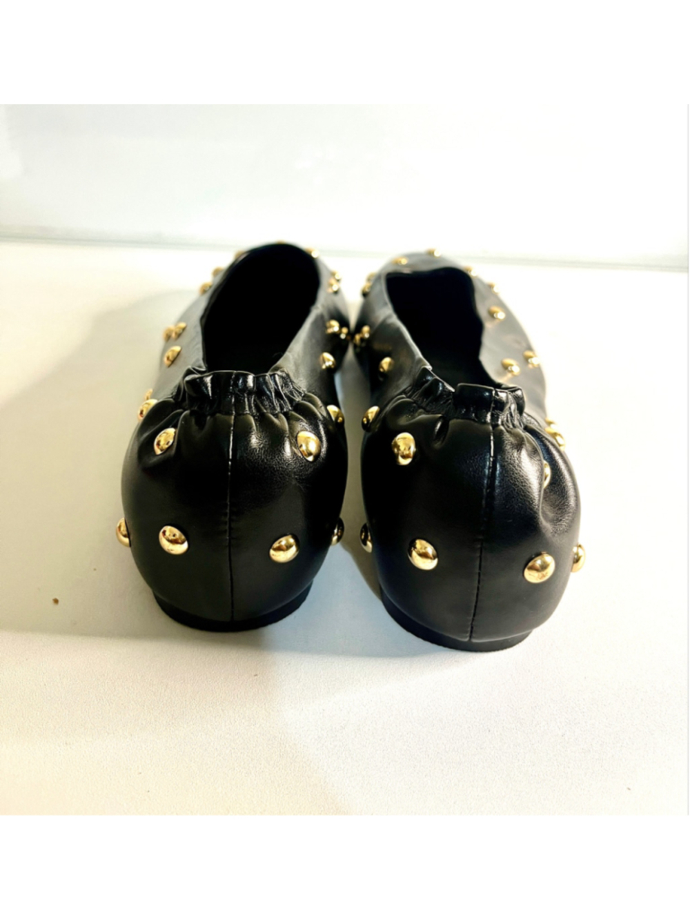 White House Black Market Black Studded Ballet Flats Women Size 8.5M - Picture 5 of 7